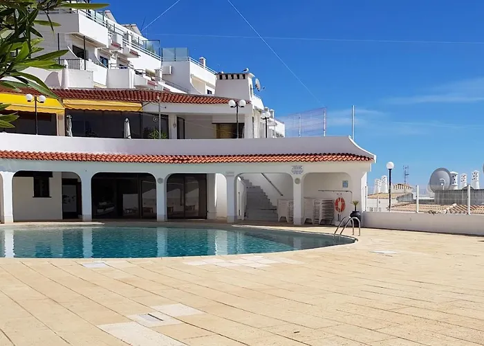 Albufeira, Sea And Old Town View